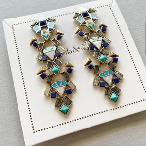 Stella & Dot Stone Tile Chandelier Earrings